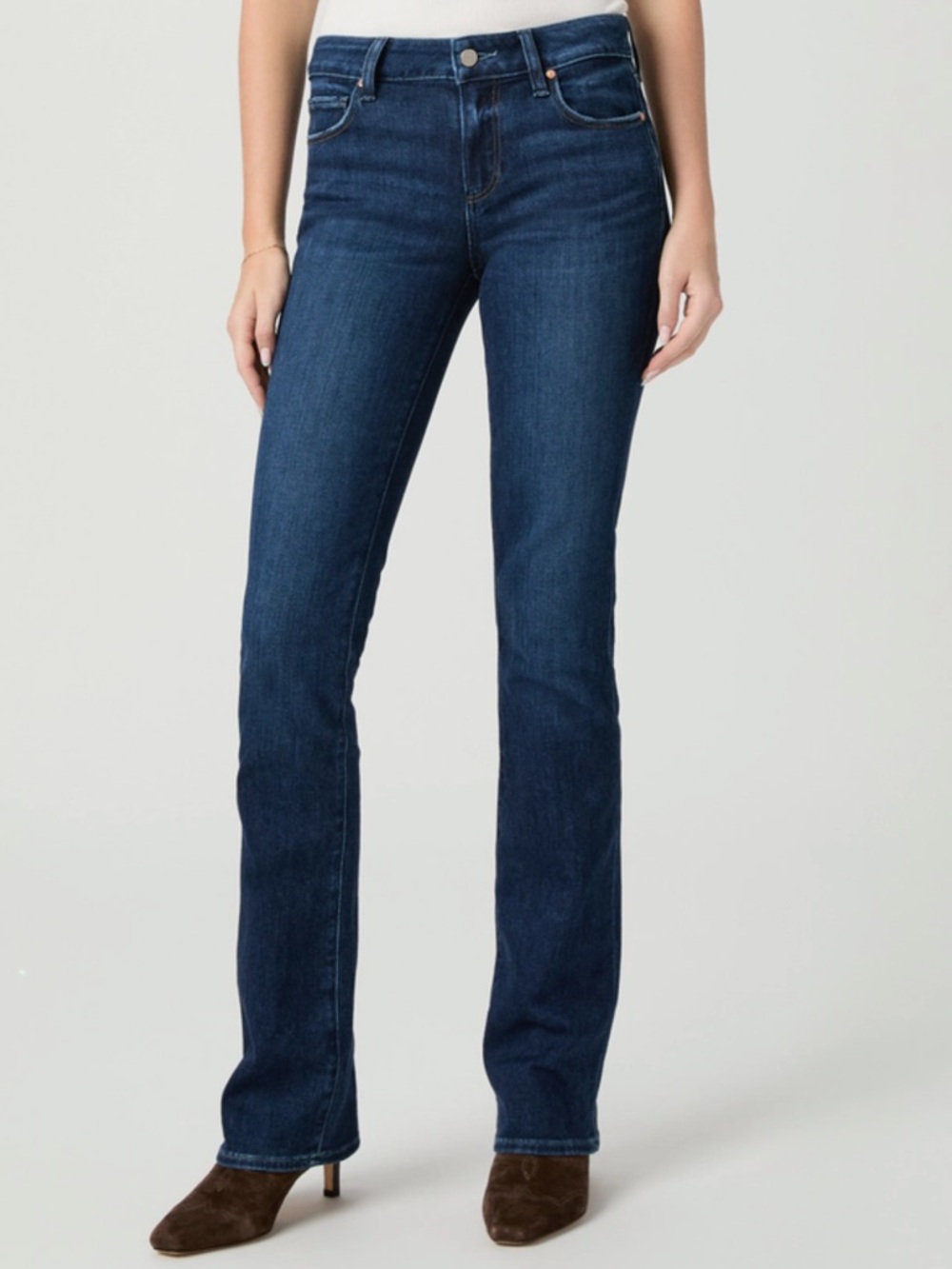 PAIGE Manhattan Dark Blue Bootcut Jeans